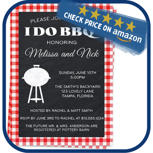 Custom I Do BBQ Bridal Shower Invitations