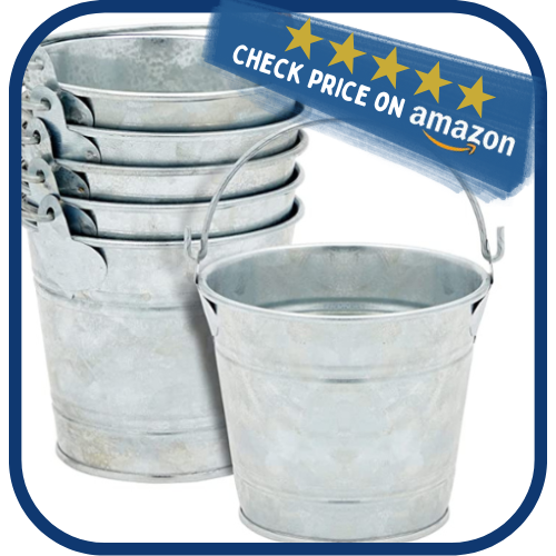 Galvanized Buckets with Handles