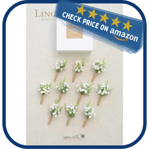 Ling's Moment Natural White Boutonnieres