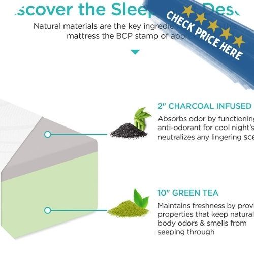 Best Choice Products Bamboo Charcoal Gel & Green Tea Infused Memory Foam 12-inch Mattress