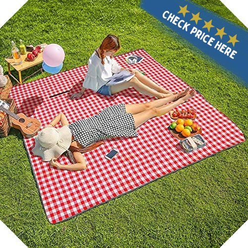 CHANODUG Machine Washable Extra Large Picnic and Bleach Blanket