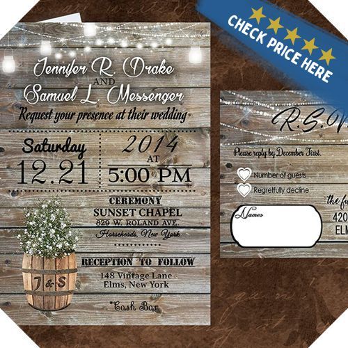 Rustic Wedding Invitations Country