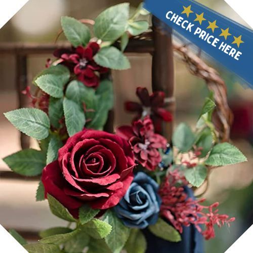 Ling's Moment Burgundy & Navy Wedding Aisle Decorations