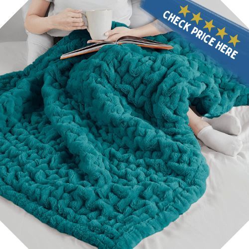 Madison Park Ruched Faux Fur Throw Blanket