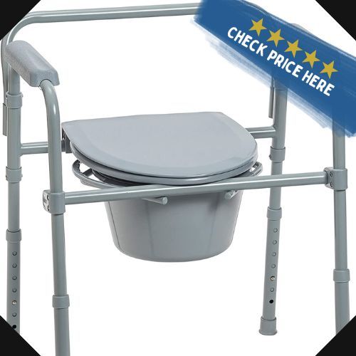 Drive Medical Steel Bedside Commode Chair