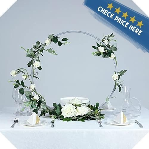 Efavormart Silver Round Arch Wedding Centerpiece