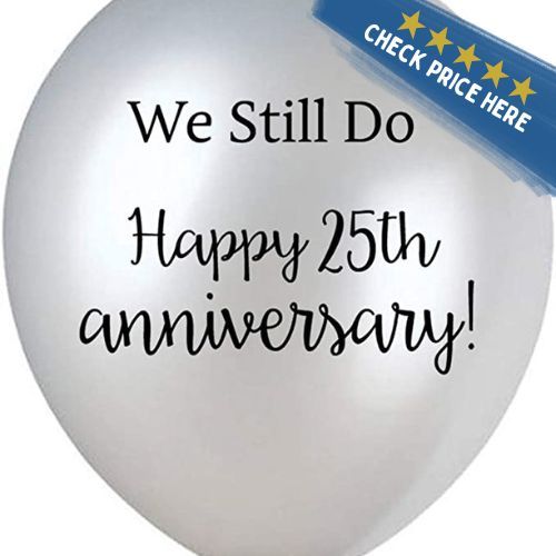 Happy 25th Anniversary Latex Balloons