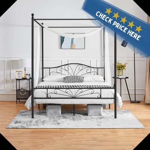 Yaheetech Metal Canopy Bed Frame