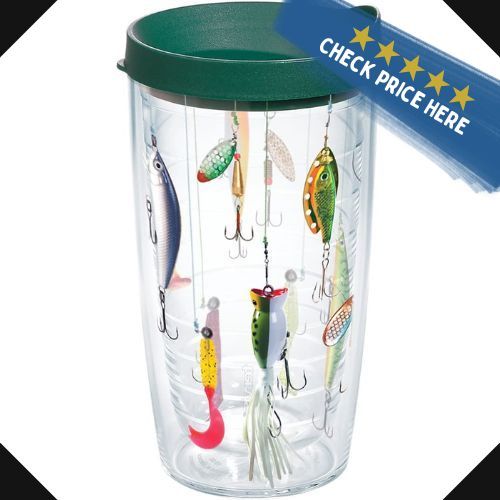 Tervis Fishing Lures Tumbler with Wrap and Hunter Green Lid